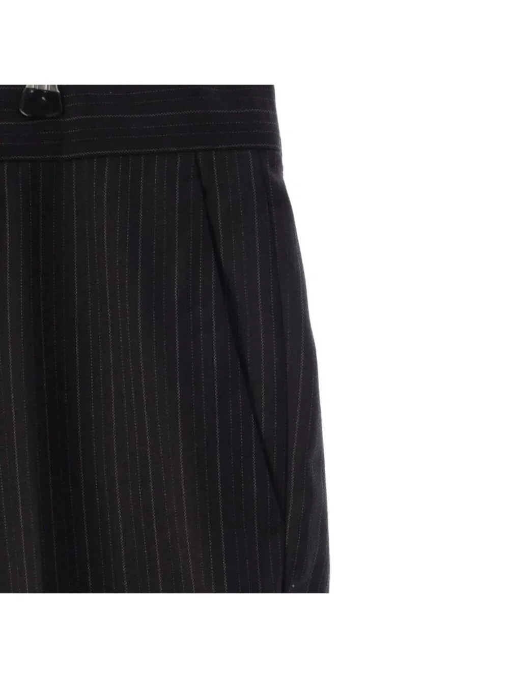 Gucci Era Black Tag Wool Cashmere Pinstripe Pants Trousers Gray 52